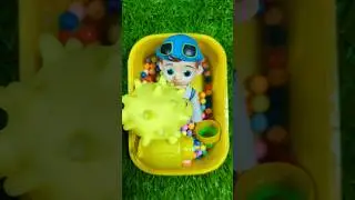 Full of 3 Rainbow BathTubs Candy with M&M's & Magic Slime&nbsp;Cutting&nbsp;Video