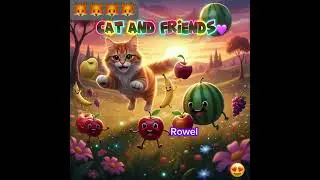 Cat and friends #FruityPaws #CutePets #AnimalLovers #PetVibes #PawsAndPlay #PetShorts #furryfriend