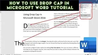 How to Create Stylish Drop Caps in MS Word 2010