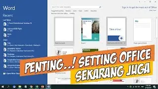 Cara Hilangkan Start Screen Microsoft Office Word, Excel dan Power Point