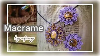 Macrame by Afeng: 2021-18｜Macrame Tutorial｜Macrame Pendant｜Earrings｜Butterfly Heart｜DIY｜编绳