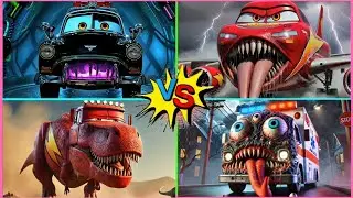McQueen Dino🆚Police Car Monster🆚McQueen Infected Sky🆚Ambulance Eater - Tiles Hop EDM Rush 🎶
