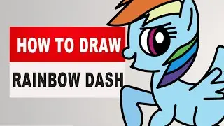 How To Easy Draw Rainbow Dash | My Little Pony