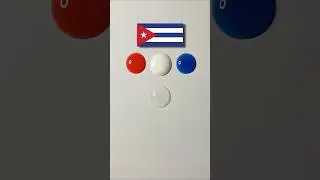 🇨🇺 Cuba Flag Color Mixing #satisfying #shorts #waterdrop