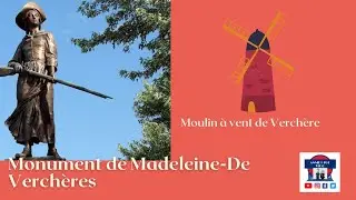 Monument de Madeleine-De-Verch&egrave;res et Moulin &agrave; vent (drone)