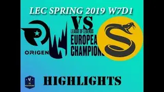 OG vs SPY Highlights LEC Spring Split 2019 W7D1 Origen vs Splyce