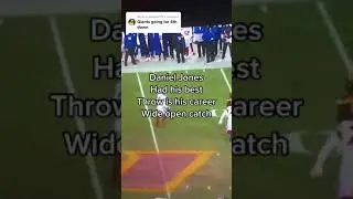 Daniel Jones with his greatest throw in his career look who made the catch