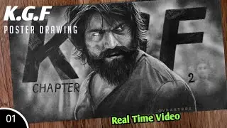 How To Draw KGF | Chapter 2 Poster Real time tutorial part 1