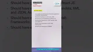 IBM is hiring- Java Developer #itjobs
