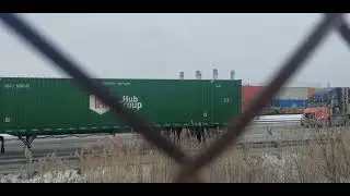 CN Z149 GE ES44AC 2983 & SD70I 8321 pulling into Brampton Intermodal Terminal Yard 