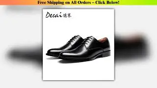 DESAI Genuine leather derby shoes Height increasing shoes Men business shoes Classic brand