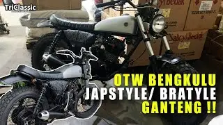 MOTOR CUSTOM JAPSTYLE BRATSTYLE TRI CLASSIC LAKU DIKIRIM KE BENGKULU !! | VLOG 51 TRI CLASSIC