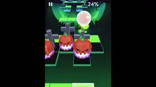Rolling Sky: Level 22 Midnight Carnival and Bonus 9 Halloween Escape All Gems and Crowns 100% clear