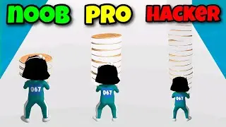Stack Candy Challenge NOOB vs PRO vs HACKER All Levels 🦑🐱&zwj;👤🦑 Best Squid Survival Dalgona Games 3D