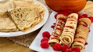Crêpes à La Citrouille (Potiron) Légères et Fondantes