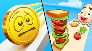 Coin Rush Vs Sandwich Runner - NEW UPDATE! All Levels Gameplay Android, iOS #191
