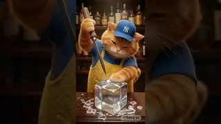 Orange Cat Bartender Masterclass &mdash; The Art of Cocktail Alchemy! #chubbycat #cat #orangecat