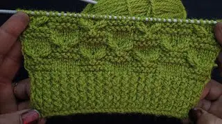 No.18 l New Woolen Sweater Design 💚 l Knitting Tutorial 🧶