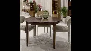 St&oacute;ł okrągły EMIL &ndash; st&oacute;ł drewniany do kuchni i jadalni | Table4U