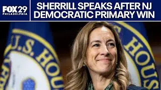 LIVE | Sherrill speaks after projected democratic win in New Jersey primary election