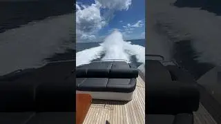 Cruising on this Pershing 64 powered by MTU M94&rsquo;s with 1623hp each 🚀 For sale by OffTheHook Yachts!