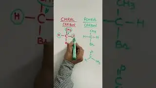 Achiral carbon and Chiral carbon atoms  #chirality #shorts