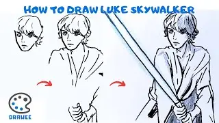How to draw Luke Skywalker