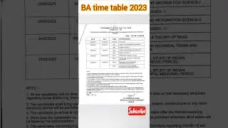 BA 2nd Year non college Ex, reguler Time table 2023 ll MLSU Time Table 2023 #mlsu