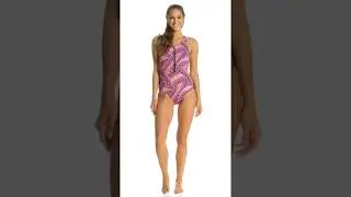 Dolfin Aquashape Women's Printed Zip Front One Piece Swimsuit | SwimOutlet.com