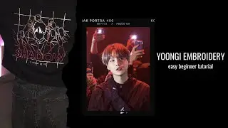 BTS Yoongi embroidery | easy beginner tutorial