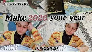 STUDY VLOG | UPSC ASPIRANTS' ROUTINE | NEW YEAR 2026 | ( Goals, Resolutions and more) #vlog #study