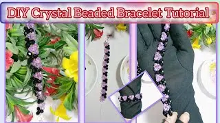 Beautiful DIY Crystal Beads Bracelet | Bracelet Making Ideas | How To Make Crystal Beads Bracelet
