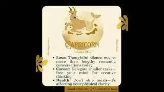 Astrology Zodiac Sign Capricorn 5 June 2025  #zodiacsignstiktok #astrology #astrology2025