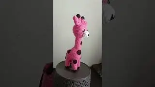 crochet pink giraffe 🧶 #crochet #animals #giraffe #pinkgiraffe #softtoy #handmade