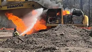 Calabash firefighters respond to large excavator fire