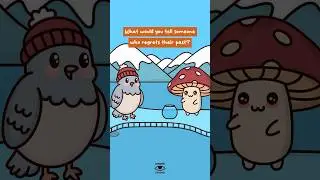 Just Forgive Yourself 🐦 Mushie & Birdie | Relatable Animation Meme | Original Audio: Mason Denver