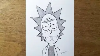 Drawing Rick || Rick and Morty || Como Desenhar o Rick 