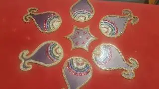 DIY STUDIO : How to make rearrange able kundan rangoli at home on OHP sheet