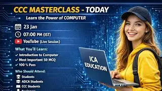 CCCC 50 Important MCQ Class-3|| CCC New Pattern || ica education || CCC Question 