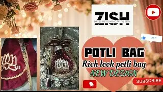 POTLI BAG | Rich look potli bag | NEW DESIGN | velvet potli bag || Designer potli bag || DIY potli 😍