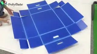Blue Foldable Coroplast Storage Boxes Bins -Polyflute Supplier