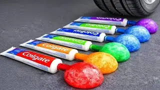 Car vs Crunchy and Soft Things Experiments Crushing Car Car vs Sprite, Coca-Cola, Fanta, Mnt #114