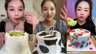 Asmr Chinese Dessert Show, Crepe Cake, Lava Cake || Eating Sounds