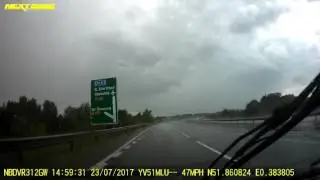 A120 Great Dunmow Spin in Rain