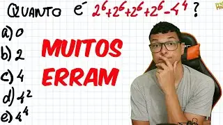 🔴88,8% Começam essa QUESTÃO de POTENCIAÇÃO  de maneira errada  !! (Matemática básica)