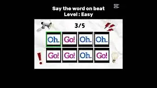 Say the word ON BEAT 🎵 Easy ➜ Medium ➜ Hard levels #SayTheWordOnBeat #BeatWordChallenge #WordOnBeat