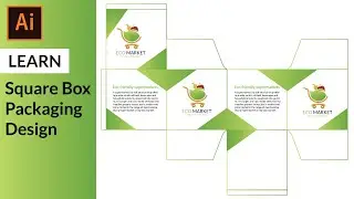 Learn Square Box Product Packaging Design Tutorial in Illustrator||Illustrator 3D Packaging