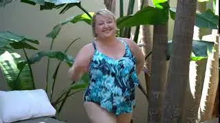 Island Story 3 tier One Piece Swimsuit in Plus Sizes too up to a 26