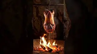 Spit-Roast 🔥 Slow Turning, Juicy Drips & Fire Crackle