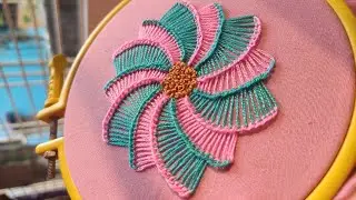 Unique Flower Embroidery Stitch || Hand Flower Embroidery Tutorial for Beginners.